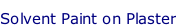 Solvent Paint on Plaster